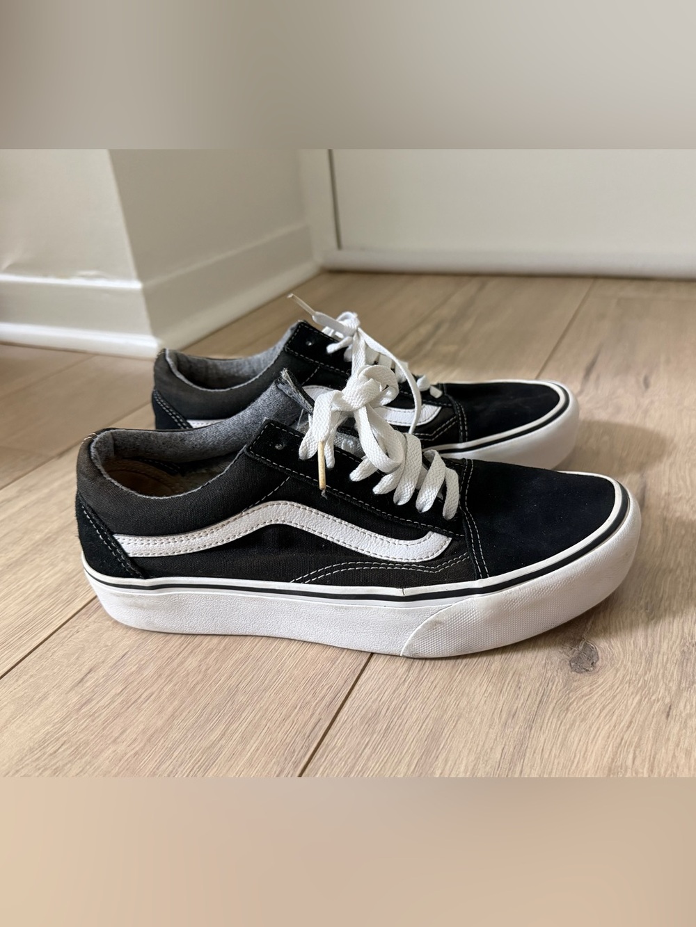 Vans Old Skool Black & White Platform Sneakers